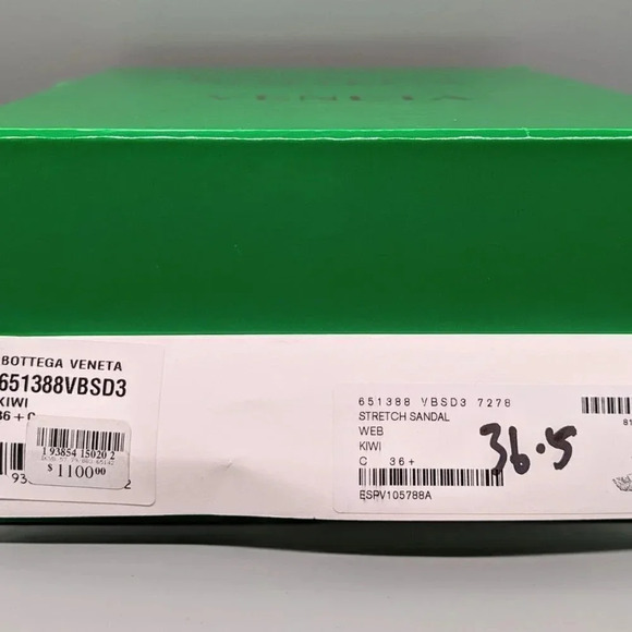 Bottega Veneta Women's Mesh High Heel Stretch Sandals Kiwi Size 36.5 MSRP $1,100 - Picture 11 of 11